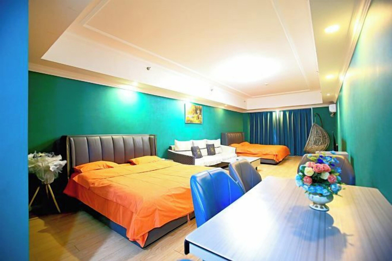 Bedroom, Qiqihar Wanda Lake Yun Apartment Hotel, Qiqihar