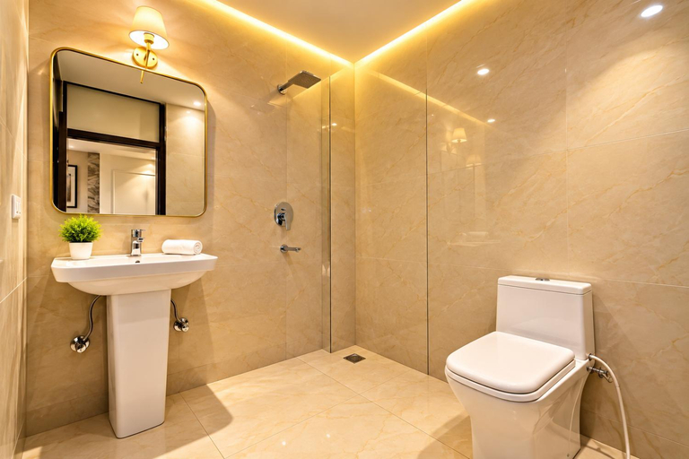 Bathroom 4, Hotel Baba Deluxe, Delhi