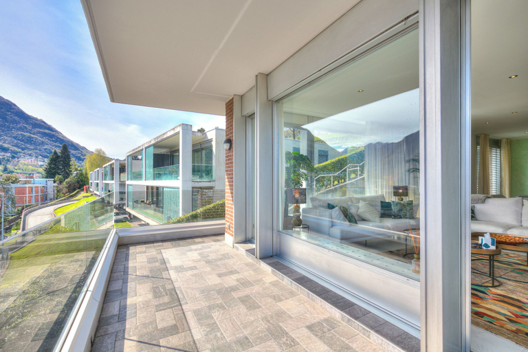 Terrace/patio 5, Panoramic Lugano Loft 8min Walk to Center, Lugano