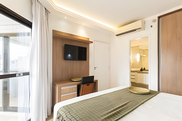 Bedroom 3, ARK Houses - Flat Standard Vista-Mar c/ Piscina na Cobertura, Santos
