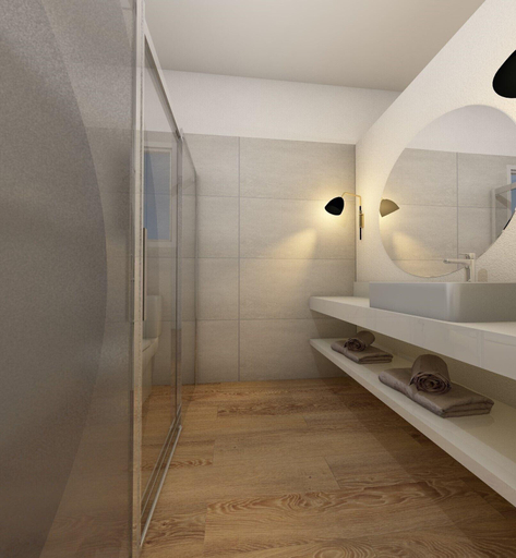 Bathroom, Stavento Apartments, West Greece