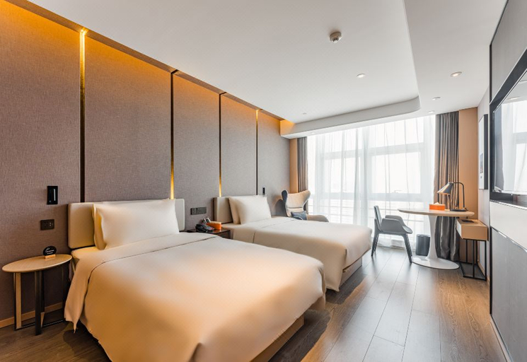 Bedroom 2, Asia Pacific Hotel, Binhai High-speed Railway Station, Tanggu Business District, Tianjin, Tianjin