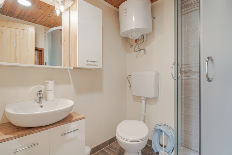 Bathroom, Lodge Trtinka /w Terrace & BBQ in Nature - Happy Rentals, Žalec