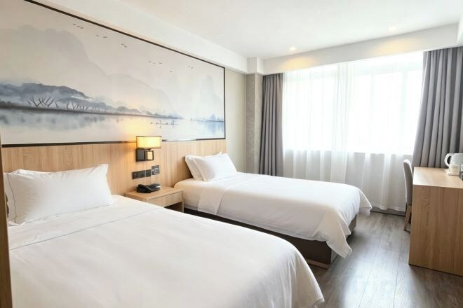 Bedroom 3, Qingmu Hotel (Nanjing Xinzhuang Metro Station), Nanjing
