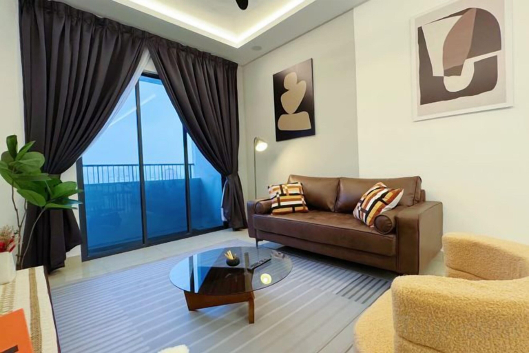 Living area, Elegant 3-Bedroom Fully Air-Con @ Vista Sentul, Kuala Lumpur