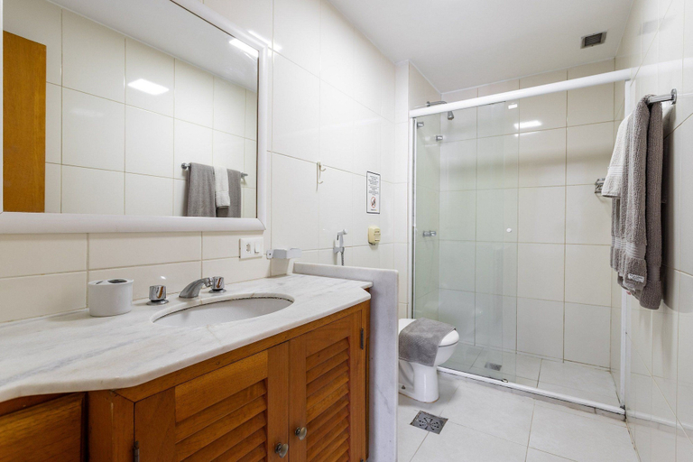 Bathroom, (1306) Apartamento 2 Suítes e Vista para o Cristo, Rio de Janeiro