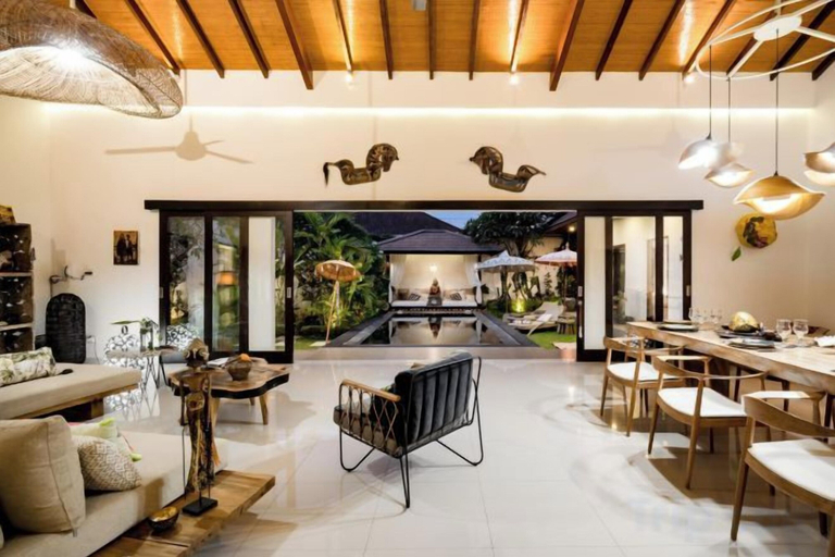 Living area, Jami 4BR PoolVilla, a Serenity Steps from theBeach, Badung