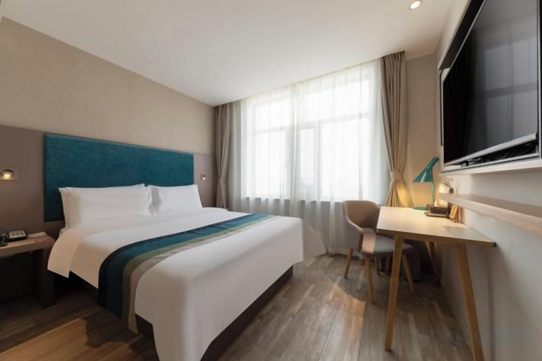 Bedroom 3, Homeinn Pebble Cloud Hotel (Baotou East Railway Station & Baotou Donghe Airport, Baotou