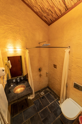 Bathroom 5, GREEN MANSIONS JUNGLE RESORT, Narayani