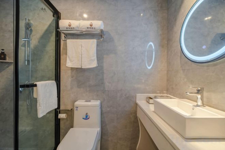 Bathroom 4, Juban Hotel (Hefei Yaohai Wanda Station Tang Subway Station Store), Hefei