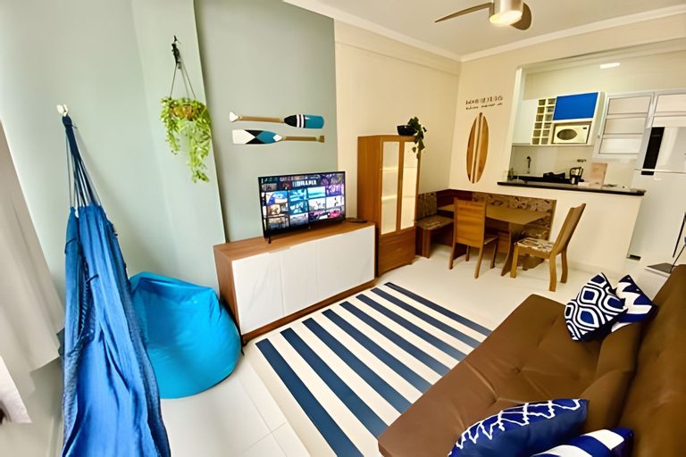 Living area 2, SHB - Pé na areia em Pitangueiras, Guarujá