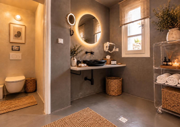 Bathroom 3, Manu Mykonos Next to the Beach Quality Brand Villa & Bungalows, South Aegean