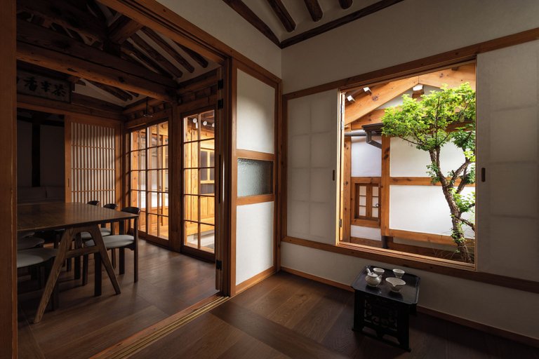Living room 5, The Prima Hotel Hanok Dambakjae Gyedong, Jongno