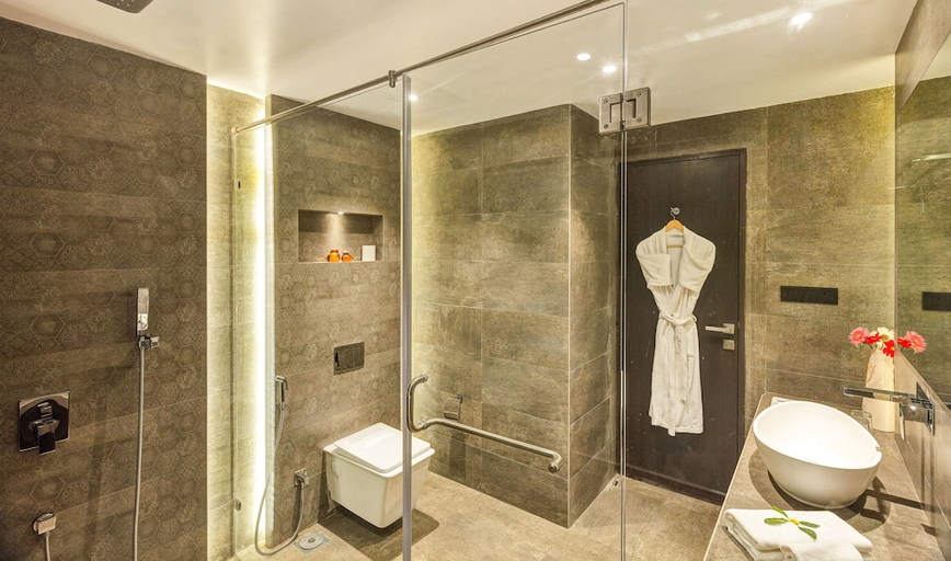 Bathroom, Athena Suites, Pune