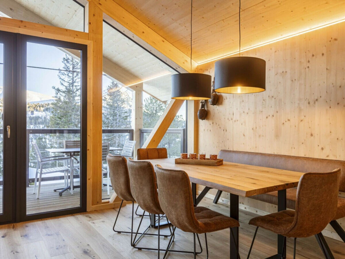 Dining, Superior Chalet # 9 With Sauna & Hot Tub, Murau