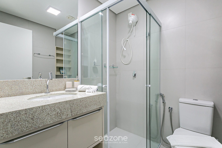 Bathroom, Complete Studio 3 Minutes From the sea Jrr205, Florianopolis