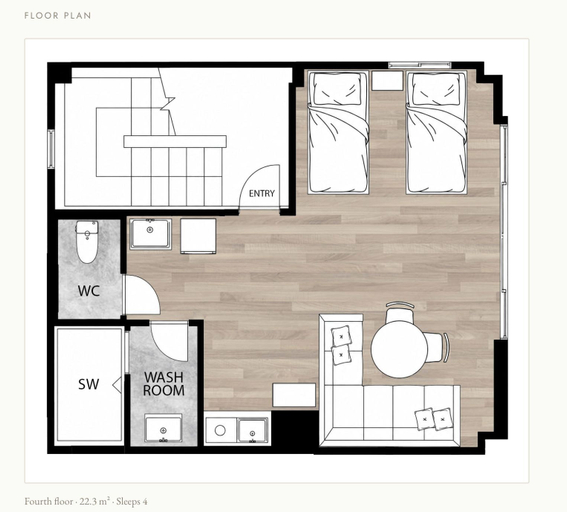 Floor plan 3, SOL Guesthouse Konohana, Osaka