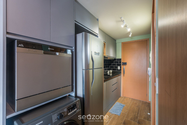 Private kitchen, Studio 750m From the Sea, Building w/ Pool Eub1601, Salvador