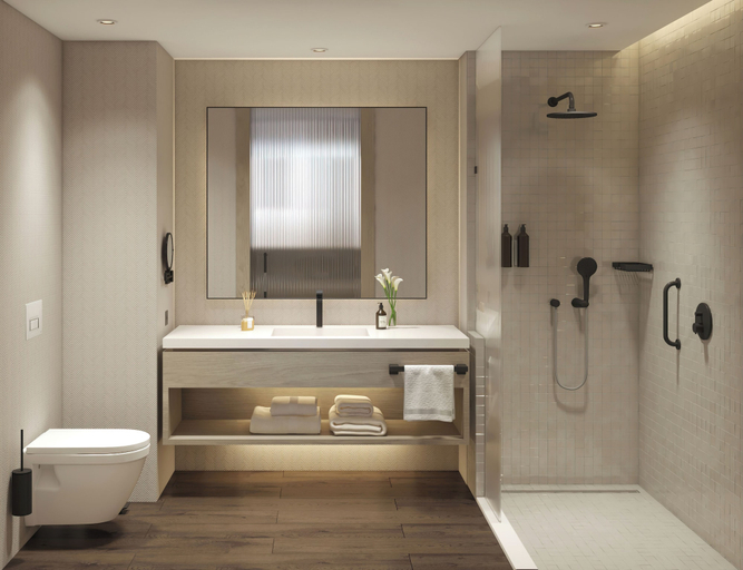 Bathroom, AC Hotels by Marriott Airport City Belgrade, Belgrade