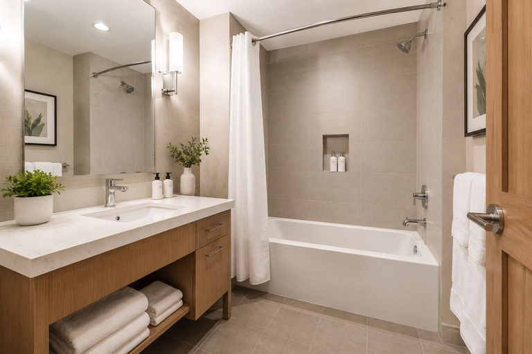 Bathroom, Rivenhall Suites, Toronto