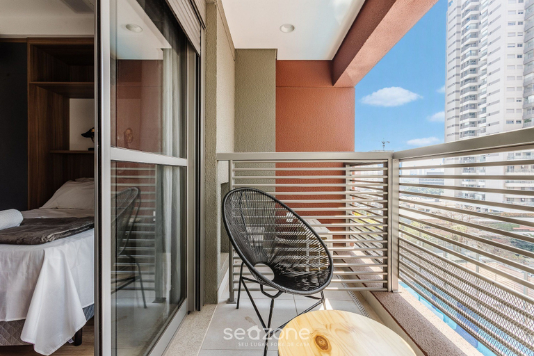 Terrace/patio, Modern Studio Near USP - Hmo0410, São Paulo