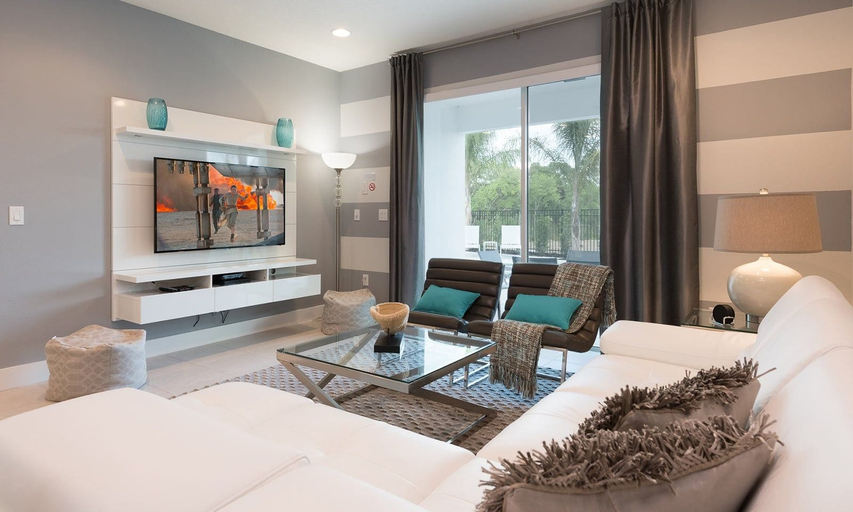 Living area 2, 8BR Encore Villa Retro Game Room & Pool, Osceola