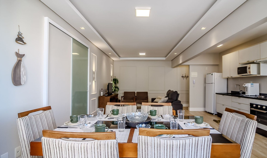 Dining, Sea View apt 200m From Beach w/ 2 BR BC Ebc0603, Balneário Arroio do Silva