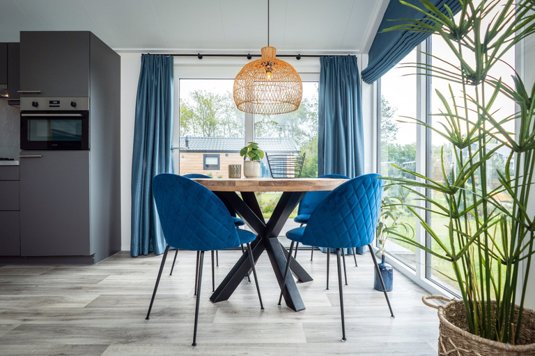 Dining, Comfortable Forest Chalet Near Beach, Texel