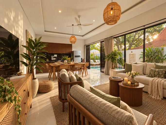 Living area 2, Private Pool Villa, Central Canggu, Badung