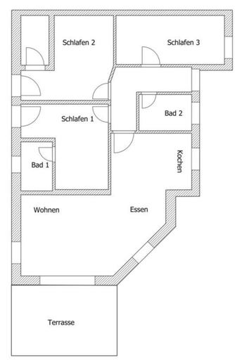 Floor plan, Holiday Home With 2 Bedrooms, Wittmund