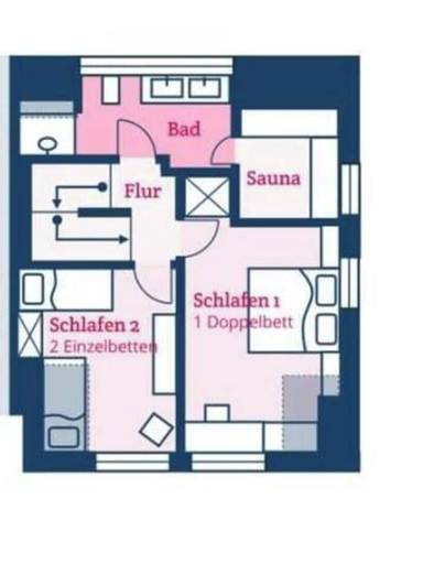 Floor plan 5, Holiday Home in Borgsum With Swimming Pool, Nordfriesland