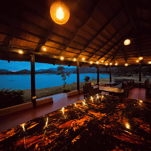 Outdoor dining 2, Odegaard Lodge, Luangwa