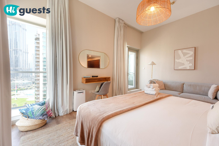 Bedroom 3, Amazing Apartment overlooking Burj Khalifa!, Dubai