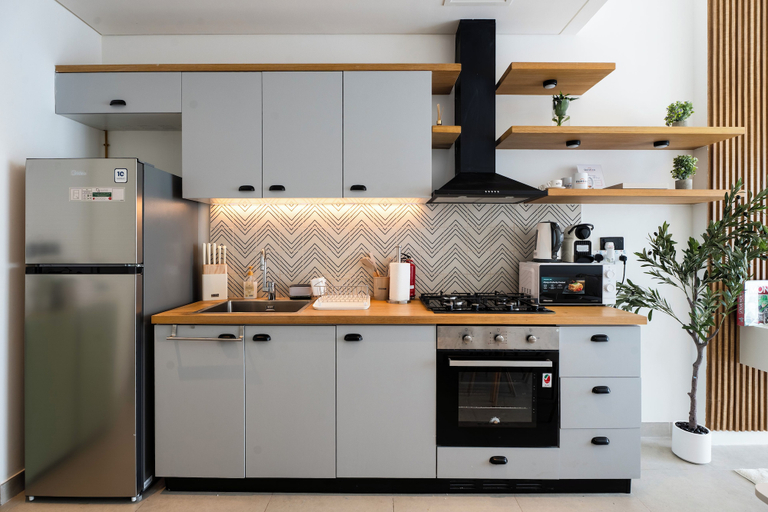 Private kitchen, Rentico 1BR Dubai Hills Collective, Dubai