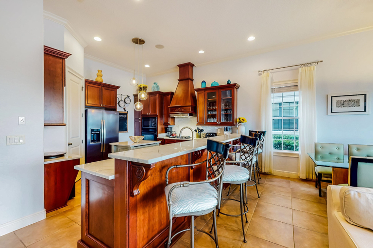 Private kitchen, Gorgeous Golf-view Villa With Galactic Themed Bedroom at Reunion, Osceola