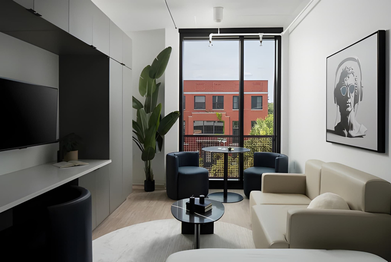 Living area, Miles at Ybor - Tampa, Hillsborough