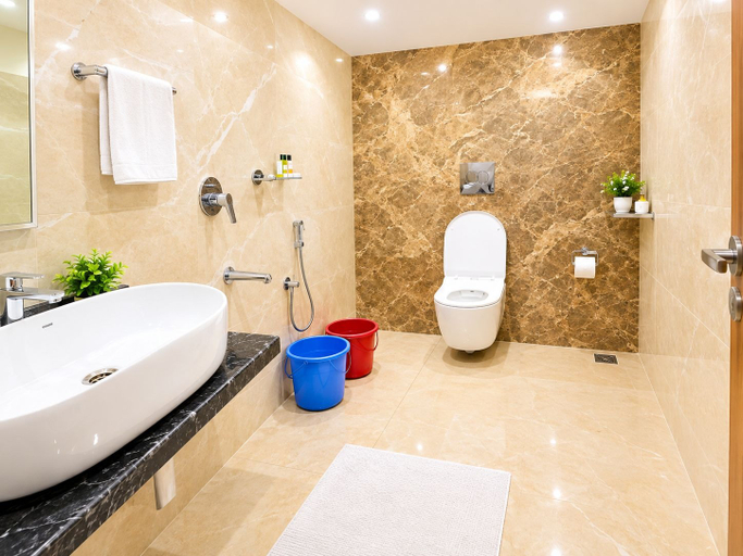 Bathroom 3, Hotel Twin Fountains - near Main Places, North Goa