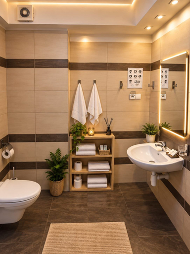 Bathroom 3, Hotel Alpex, Zabrze