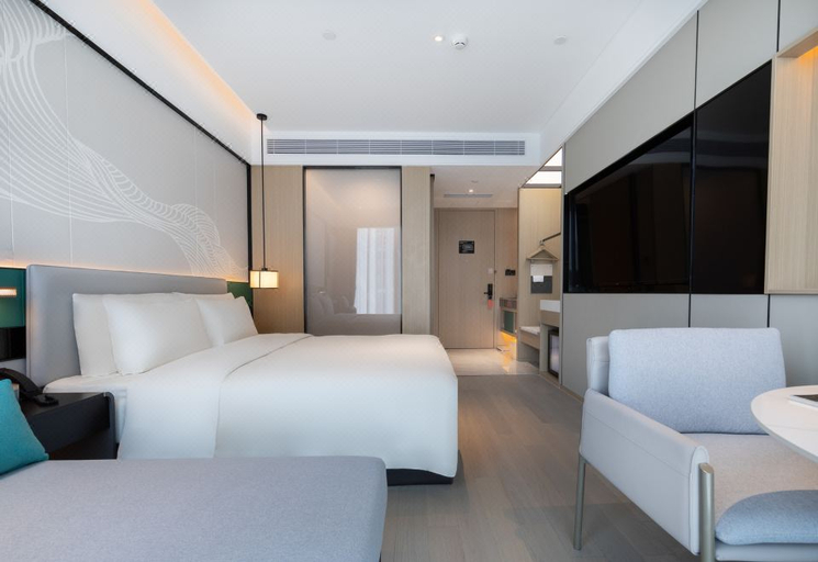 Bedroom 2, Atour S Hotel Shandong Gangkou Mansion CBD Jinan, Jinan