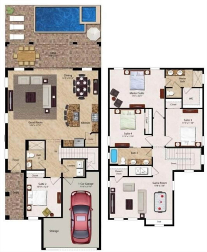 Floor plan, Modern Villa With Private Pool in Encore, Osceola