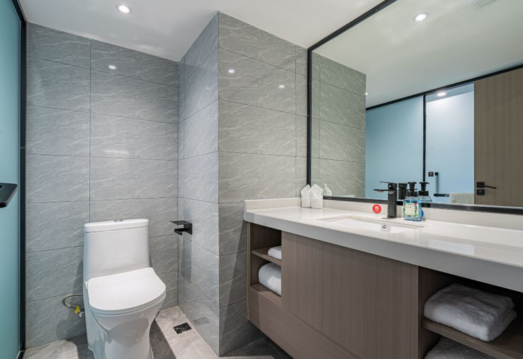 Bathroom 3, Rezen Hotel Renshou Yangguang, Meishan