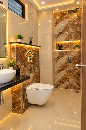 Bathroom, Hotel Arcadia Awadh Ayodhya, Basti