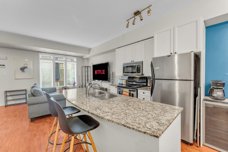 Private kitchen 4, 2 BR Townhouse with Patio Terrace, Toronto