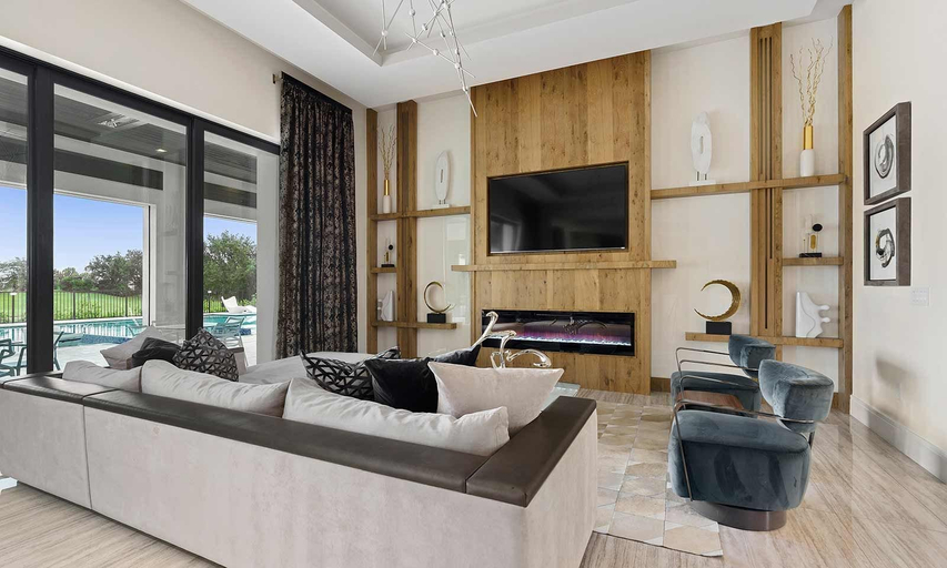 Living area 2, Luxurious Estate With Golf Simulator and Entertainment Loft at Reunion, Osceola