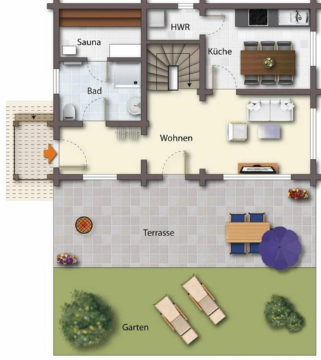 Floor plan 5, Holiday Home in Sassnitz/rugen With Sauna, Vorpommern-Rügen