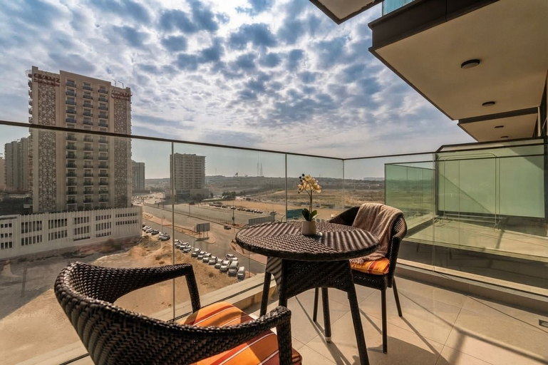 Balcony view, Vogue | PG One Al Furjan near Metro Station, Dubai