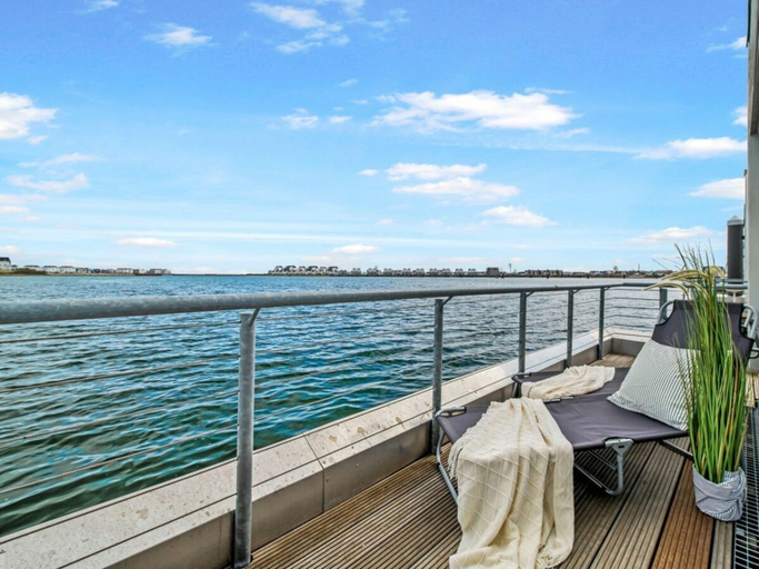 Terrace/patio, Houseboat in Olpenitz With Swimming Pool, Schleswig-Flensburg