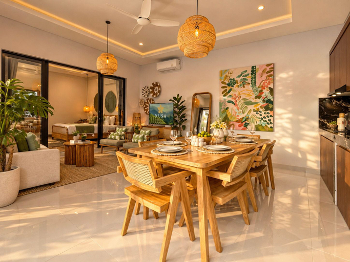 Living area 3, Private Pool Villa, Central Canggu, Badung