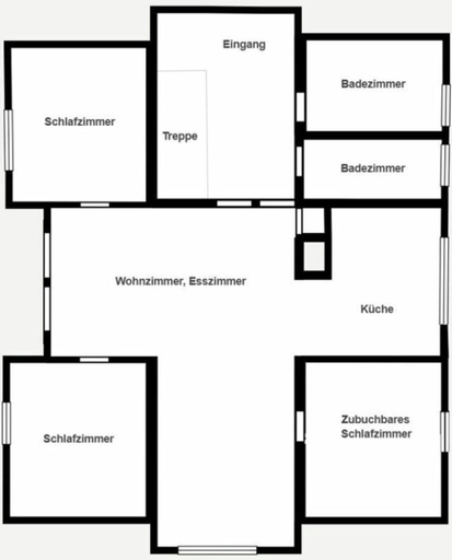 Floor plan 5, Holiday Home With 3 Bedrooms, Nordfriesland