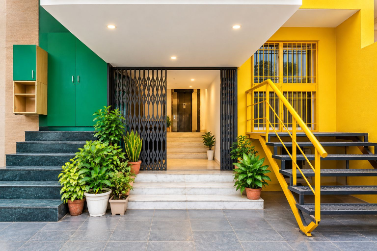 Interior entrance, Hotel SBS Plaza, Delhi